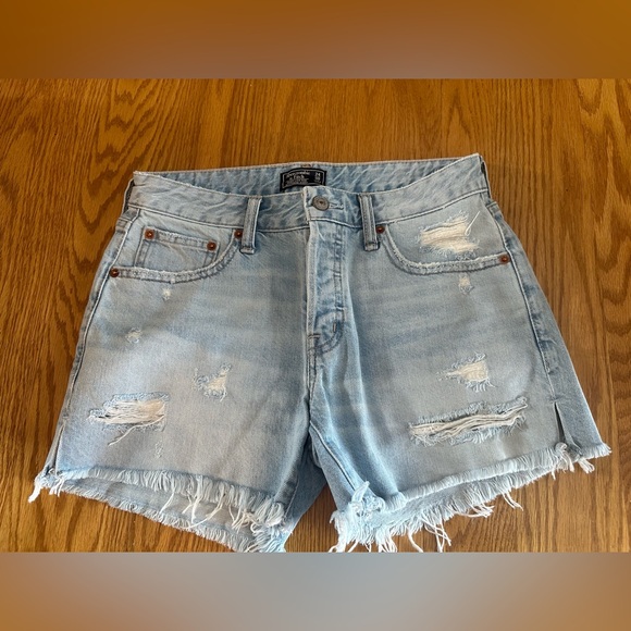 Abercrombie & Fitch Pants - Abercrombie & Fitch Ames Low Rise  Denim Cut Off Jean Shorts Women’s Size 24